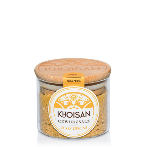 Khoisan Gewürzsalz Curry Zitrone - Gewürzsalzmischung im Glas klein